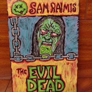 OAK Original Low Brow Evil Dead Fan Art Acrylic on Canvas Board Painting